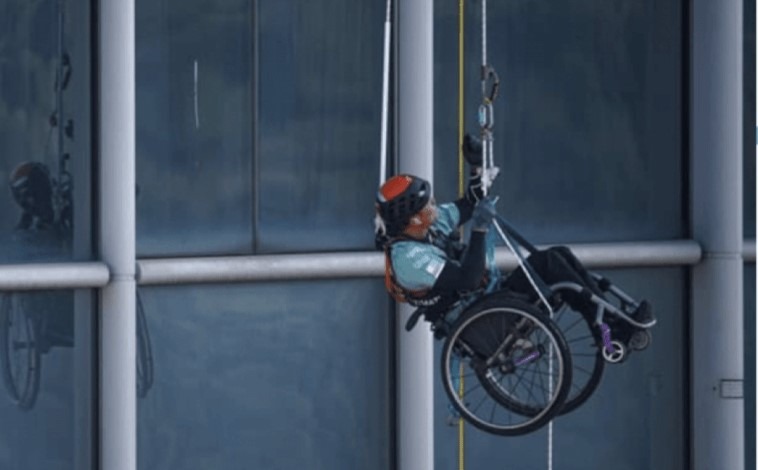 Record-breaking climb inspires hope for Paraplegics